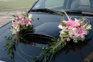 Ślubna dekoracja aut