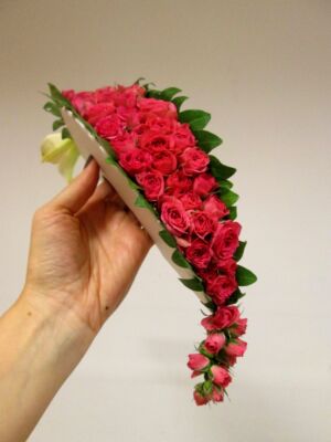 Wachlarz ślubny z róż