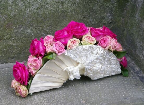 ślubny wachlarz różowy